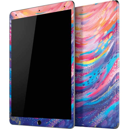 Rainbow Wave Brush Stroke by Etta Vee iPad Skins